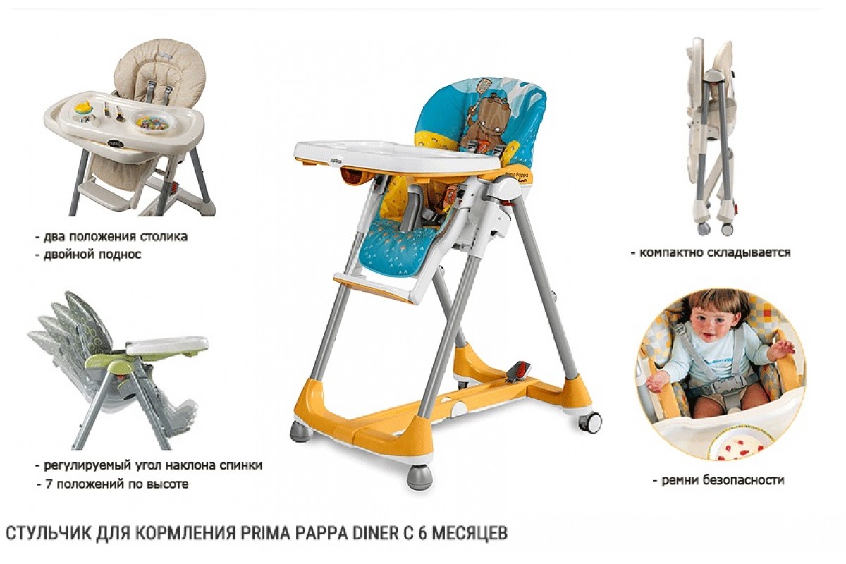 Стульчик для кормления peg perego prima papa diner